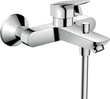 Chromo spalvos sieninė vonios maišytuvas hansgrohe Logis su svirtiniu valdymu ir vonios / dušo perjungikliu