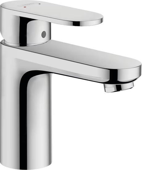 Chromuota svirtinis praustuvo maišytuvas Hansgrohe Vernis Blend 100 be praustuvo dugno vožtuvas