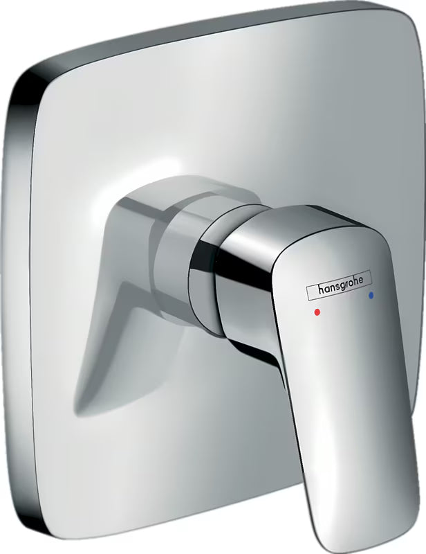 Potinkinė svirtinis dušo maišytuvas hansgrohe chromo spalvos, montuojamas ant sienos