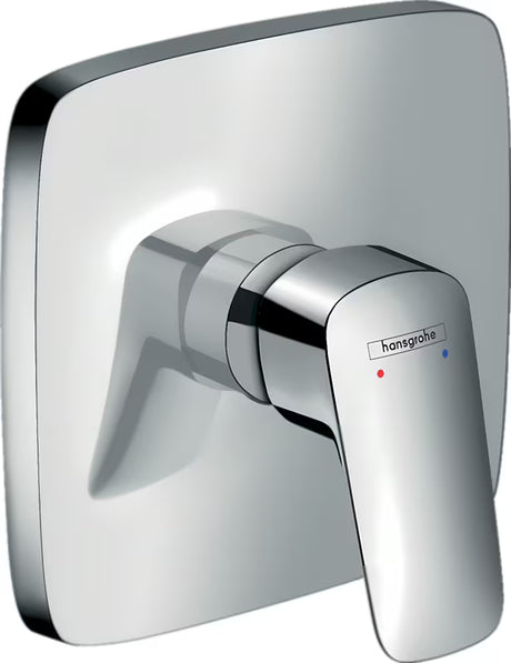 Potinkinė svirtinis dušo maišytuvas hansgrohe chromo spalvos, montuojamas ant sienos