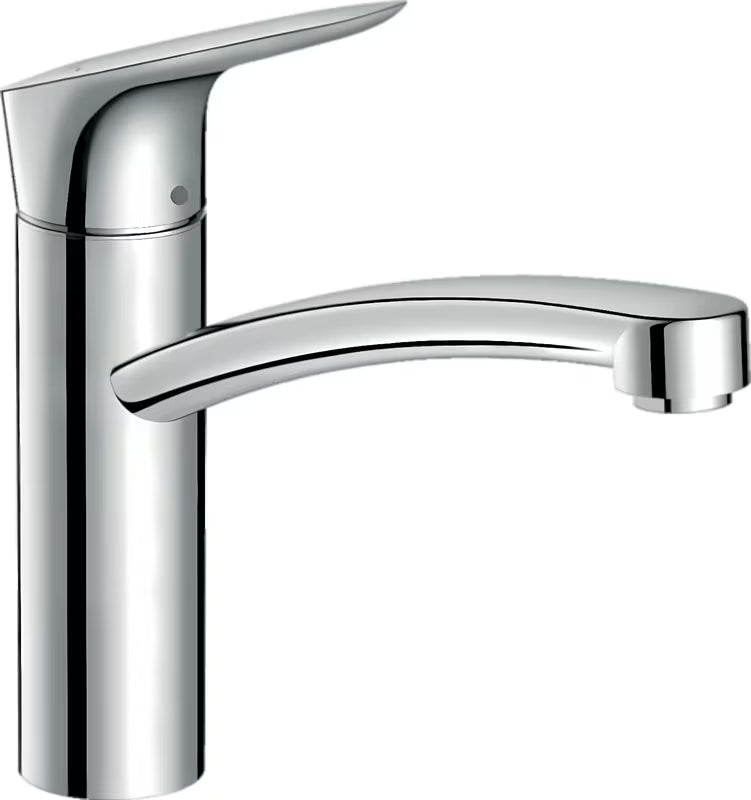 Hansgrohe Logis M31 svirtinis stovintis virtuvinis maišytuvas chromo spalvos su pasukamu snapu