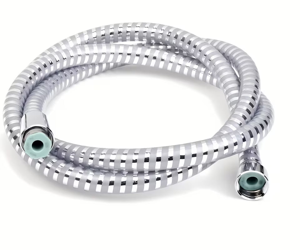 Dušo žarna Hansgrohe Metaflex chromo spalvos, 1,25 m ilgio, su G ½ sriegiu.