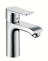Chrominis svirtinis praustuvo maišytuvas hansgrohe Metris 110 su praustuvo dugno vožtuvas su EcoSmart technologija