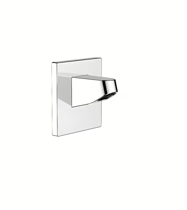 Chromuotas dušo galvos alkūnė hansgrohe Pulsify pro montavimui ant sienos, ilgis 8 cm, pro 105 mm viršutiniam dušui.