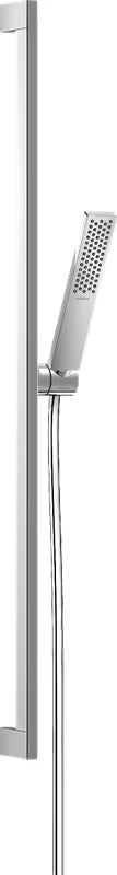 Hansgrohe Pulsify E dušo komplektas chromo spalvos, su rankiniu dušeliu PowderRain, žarna ir sieniniu strypu
