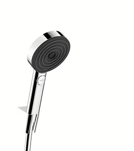 Hansgrohe Pulsify Select vonios dušo komplektas, chromo spalvos, su 105 mm rankiniu dušu, laikikliu ir 1,25 m žarna