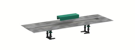 Montavimo rinkinys hansgrohe RainDrain pro dušo latakai su nerūdijančiojo plieno nutekėjimo lataku ir sandarinimo membrana.