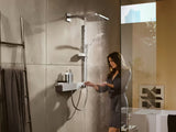 Hansgrohe Raindance viršutinis dušas 300 × 300 mm su dušo laikikliu, chromo spalvos