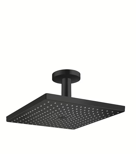 Hansgrohe Raindance E 300 kvadratinė viršutinis dušas su dušo laikikliu, matinė juoda