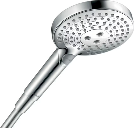 Rankinis dušas Hansgrohe Raindance Select S chromo spalvos su mygtuku Select su trimis srovės tipais