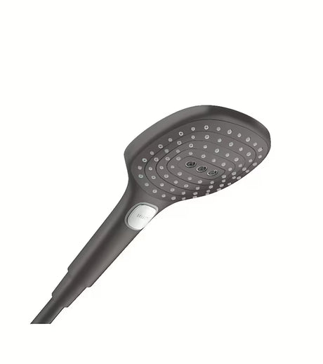 Rankinė dušo galvutė hansgrohe Raindance Select E 120 šlifuoto juodo chromo spalvos su 3 srovėmis