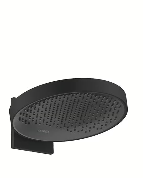 Viršutinis dušas hansgrohe Rainfinity 360 mm, matinės juodos spalvos, su antracito spalvos dušo disku
