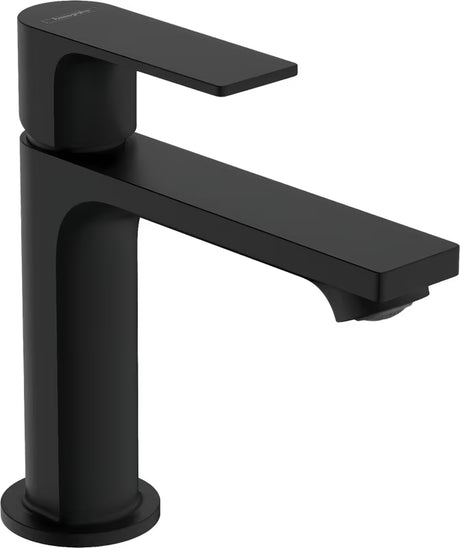 Hansgrohe Rebris E praustuvo svirtinis maišytuvas juodos matinės su praustuvo dugno vožtuvas spalvos su traukute