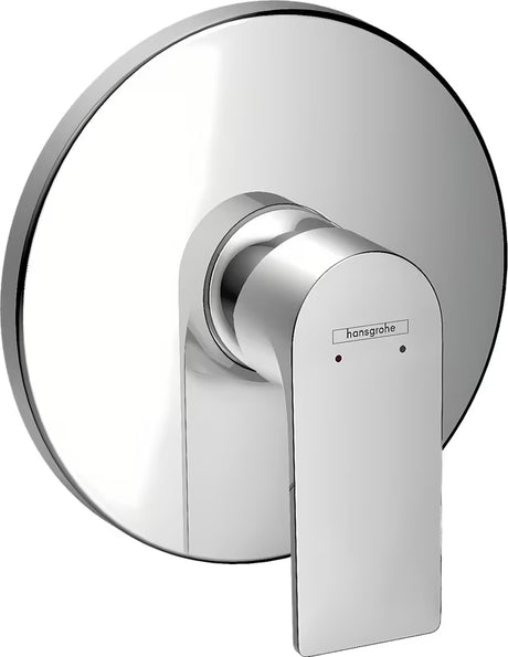 Potinkinė svirtinis dušo maišytuvas Hansgrohe Rebris E chromo spalvos pro modernus dušo kabina.