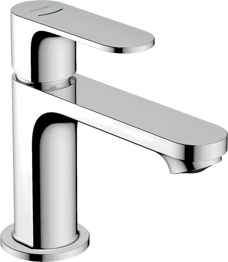 Chromuotas pastatomas praustuvo ventilis hansgrohe Rebris S pro šaltam arba iš anksto sumaišytam vandeniui.