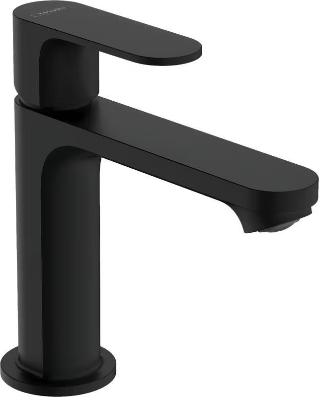 Hansgrohe Rebris S svirtinis praustuvo maišytuvas su praustuvo dugno vožtuvas juodos matinės spalvos.