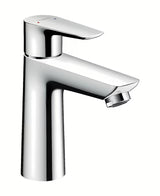 Chrominis praustuvo svirtinis maišytuvas Hansgrohe Talis E 110 su praustuvo dugno vožtuvas su traukute