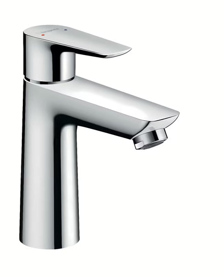 Chrominis praustuvo svirtinis maišytuvas hansgrohe Talis E 110 su Push-Open dugno vožtuvu