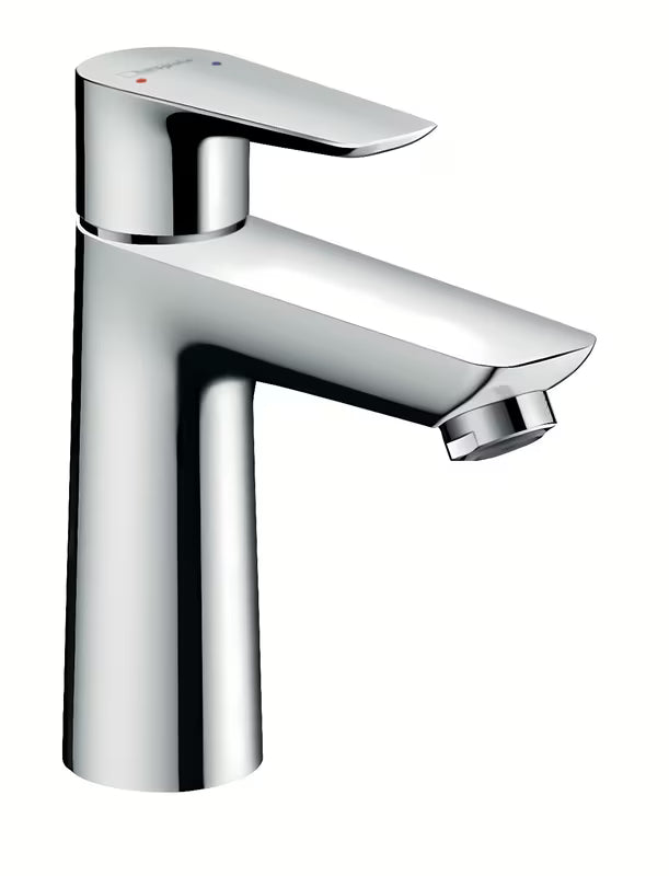 Chrominis praustuvo svirtinis maišytuvas Hansgrohe Talis E 110 be praustuvo dugno vožtuvas su AirPower ir QuickClean technologijomis.