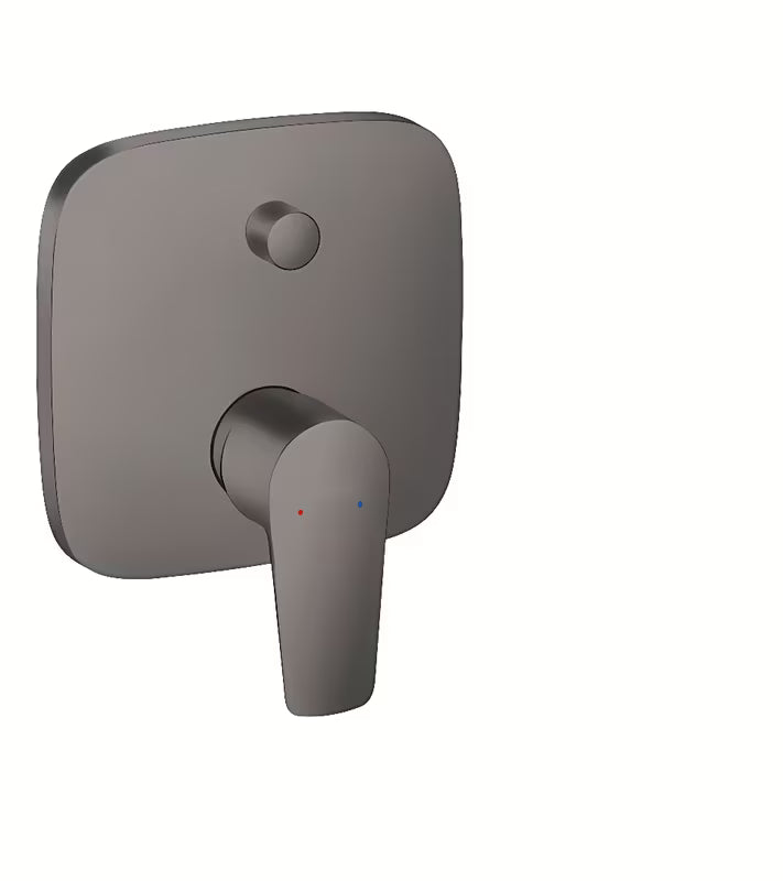 Potinkinė svirtinis dušo ir vonios maišytuvas Hansgrohe Talis E šlifuoto juodo chromo spalvos su perjungėju