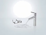 Chrominis svirtinis stovintis praustuvo maišytuvas Hansgrohe Talis S be praustuvo dugno vožtuvas