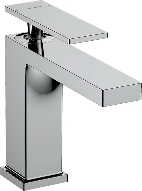 Chromuotas svirtinis praustuvo maišytuvas Hansgrohe Tecturis E 110 su praustuvo dugno vožtuvas ir plačia WaterfallStream srove.