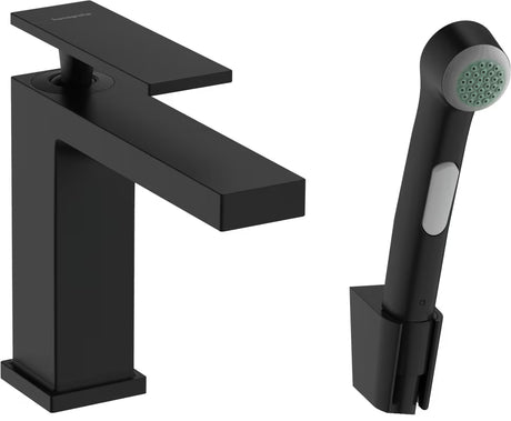 Hansgrohe Tecturis E praustuvo maišytuvas su bidė dušeliu matinės juodos spalvos