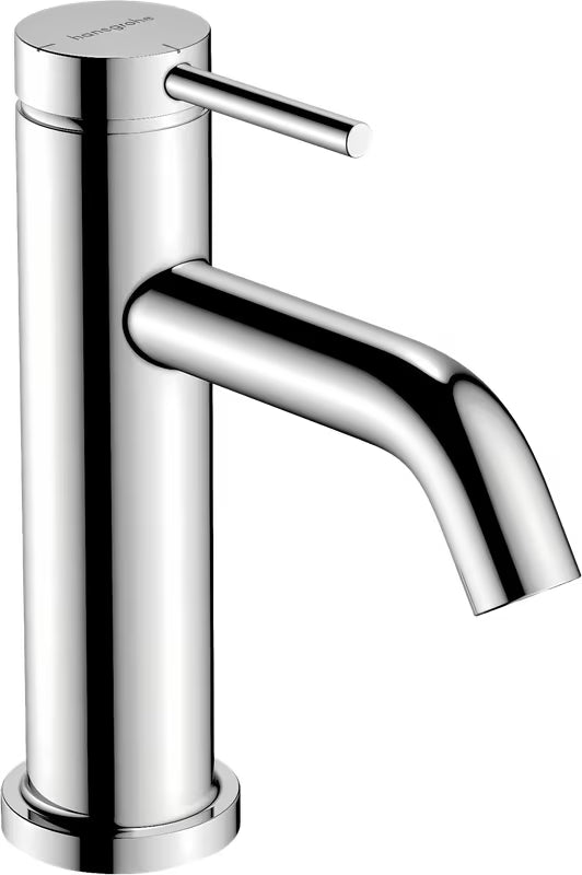 Chromuotas svirtinis praustuvo maišytuvas Hansgrohe Tecturis S su CoolStart technologija ir dugno vožtuvu su traukute.