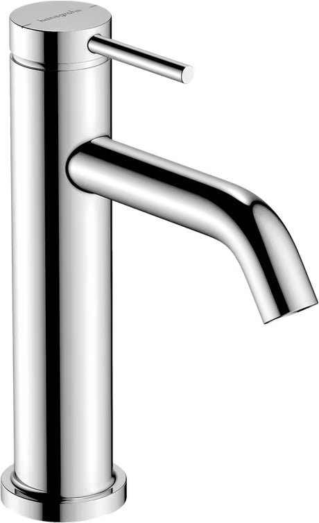 Chrominis svirtinis praustuvo maišytuvas Hansgrohe Tecturis S 110 su praustuvo dugno vožtuvas ir taupiomis EcoSmart+ bei AirPower technologijomis.