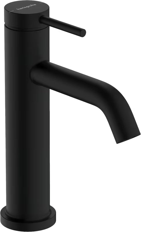 Hansgrohe Tecturis S 110 praustuvo svirtinis maišytuvas matinės juodos spalvos su praustuvo dugno vožtuvas