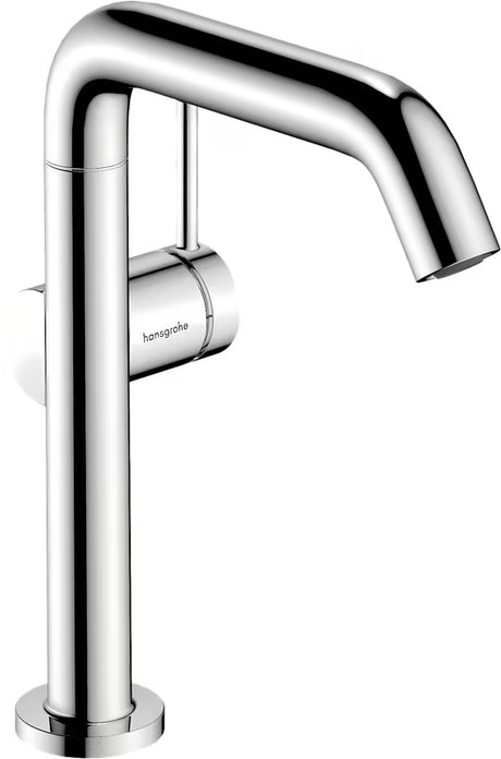 Chrominis svirtinis praustuvo maišytuvas Hansgrohe Tecturis S su pasukamu snapu ir CoolStart technologija