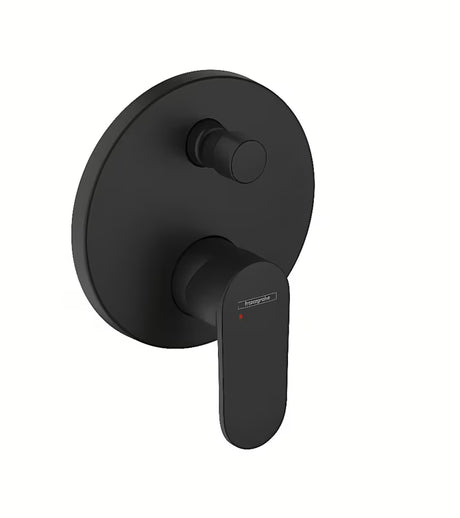 Potinkinė dušo ir vonios maišytuvas Hansgrohe Vernis Blend matinės juodos spalvos, su svirtiniu valdymu