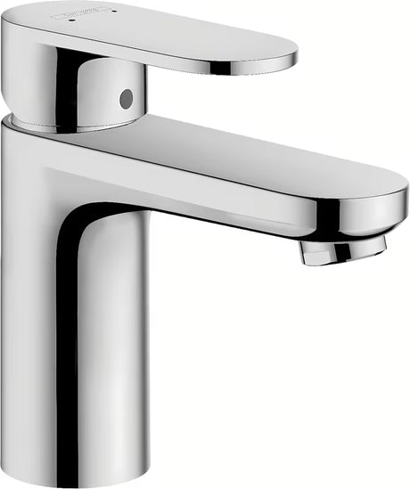 Chromo spalvos svirtinis praustuvo maišytuvas Hansgrohe Vernis Blend 100 su praustuvo dugno vožtuvas ir traukiamuoju mechanizmu.