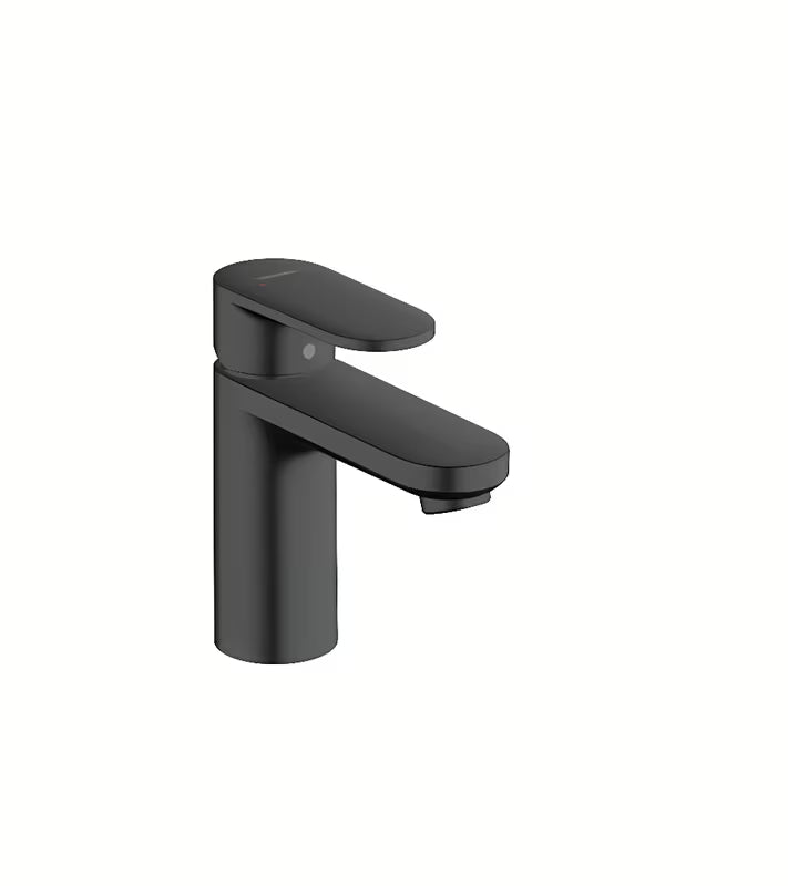 Praustuvo svirtinis maišytuvas hansgrohe Vernis Blend 100 juodos matinės spalvos moderniam praustuvui