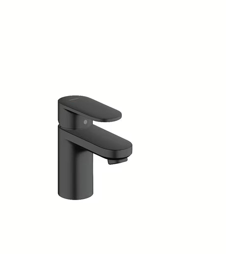 Matinės juodos spalvos svirtinis praustuvo maišytuvas hansgrohe Vernis Blend 70 su praustuvo dugno vožtuvas su CoolStart, EcoSmart ir AirPower funkcijomis.