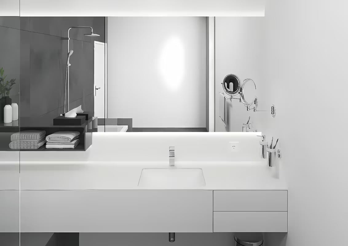 Chromuotas praustuvo svirtinis maišytuvas Hansgrohe Vernis Shape 100 su praustuvo dugno vožtuvas su traukute