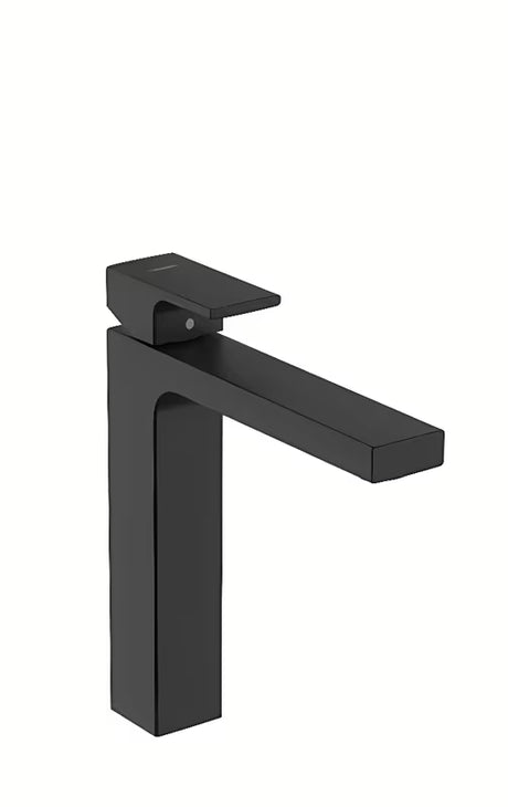 Aukšta praustuvo svirtinis maišytuvas Hansgrohe Vernis Shape juodos matinės spalvos su aukštu snapu