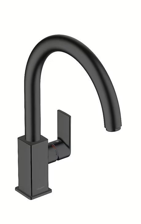 Hansgrohe Vernis Shape M35 virtuvinis maišytuvas su aukštu pasukamu snapu, matinės juodos spalvos