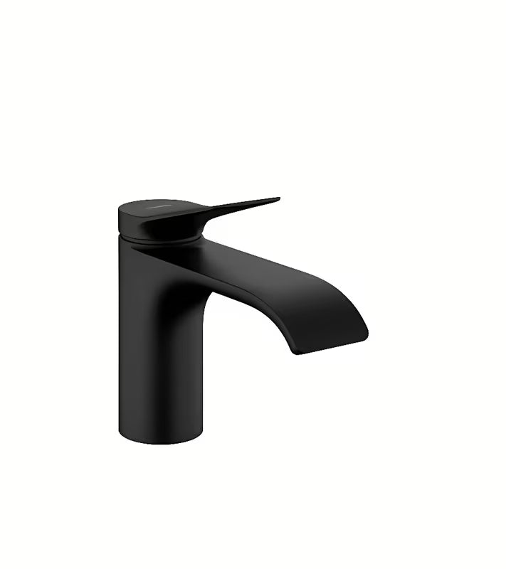 Hansgrohe Vivenis svirtinis praustuvo maišytuvas matinės juodos spalvos su ypač plačia WaterfallStream srove
