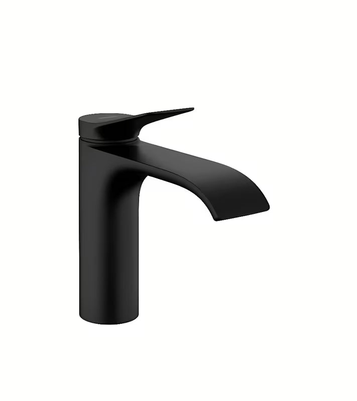 Hansgrohe Vivenis svirtinis praustuvo maišytuvas matinės juodos spalvos su itin plačia WaterfallStream srove