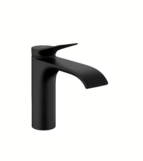 Hansgrohe Vivenis svirtinis praustuvo maišytuvas matinės juodos spalvos su itin plačia WaterfallStream srove