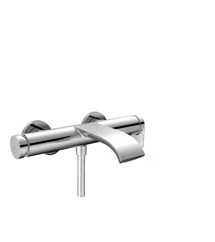 Sieninė svirtinis vonios maišytuvas Hansgrohe Vivenis chromo spalvos su mygtuku Select.
