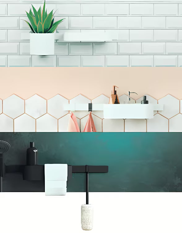 Gili lentynėlė hansgrohe wallstoris matinės juodos spalvos, pro dušui ir vonios kambariui