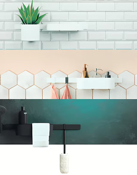 Gili lentynėlė Hansgrohe wallstoris matinės baltos spalvos, pro montavimas ant sieninio strypo