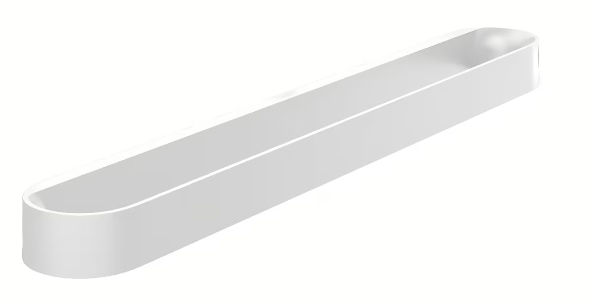 Hansgrohe wallstoris rankšluosčio laikiklis matinės baltos spalvos, pro montavimas klijuojant arba prisukant.