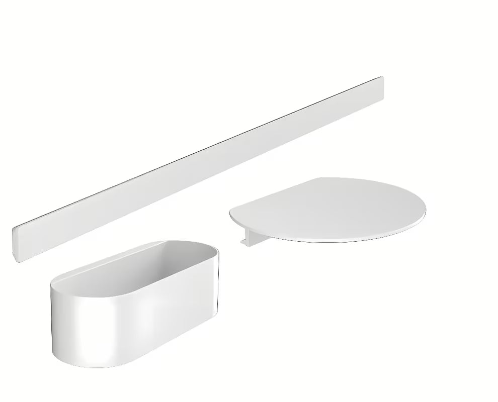 Hansgrohe wallstoris vonios aksesuarų rinkinys voniai, matinės baltos spalvos, montavimas be gręžimo