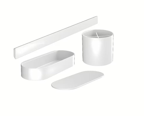 Hansgrohe wallstoris vonios aksesuarų rinkinys matinės baltos spalvos pro, montavimas be gręžimo