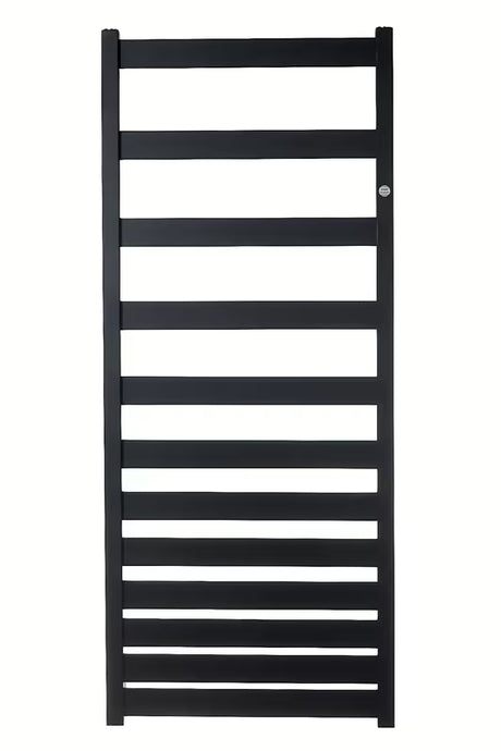 Kombinuotas rankšluosčių džiovintuvas Hopa Belti 60x157,3 cm, juodos matinės spalvos, su centriniu prijungimu.