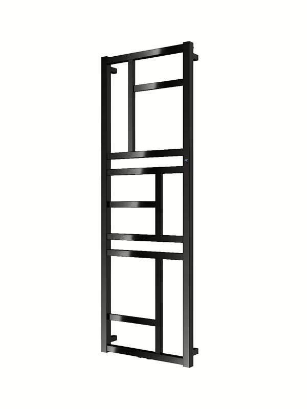 Kombinuotas rankšluosčių džiovintuvas Hopa Mondrian 50x144 cm, juodos matinės spalvos