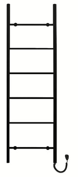 Elektrinis rankšluosčių džiovintuvas Hopa Primavera 160x50 cm, juodos matinės spalvos, su apvaliais profiliais